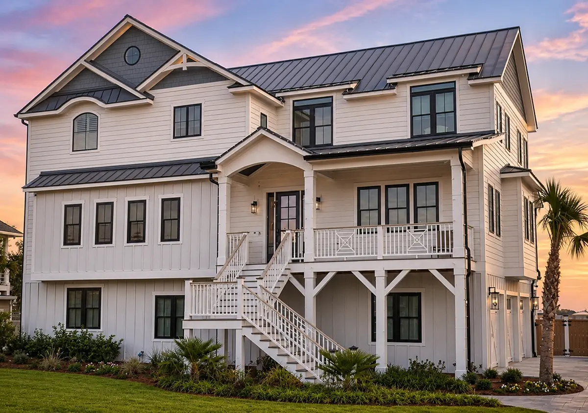 3-Story House Plan 4070 ft²: 5 Beds, Home Office, 5.5 Baths, Open Floor Plan, 3-Car Garage