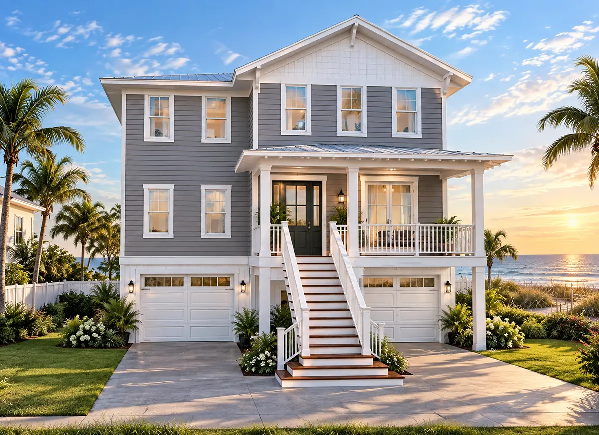 3-Story House Plan 2669 ft²: 4 Beds, 3.5 Baths, Open Floor Plan, 2-Car Garage