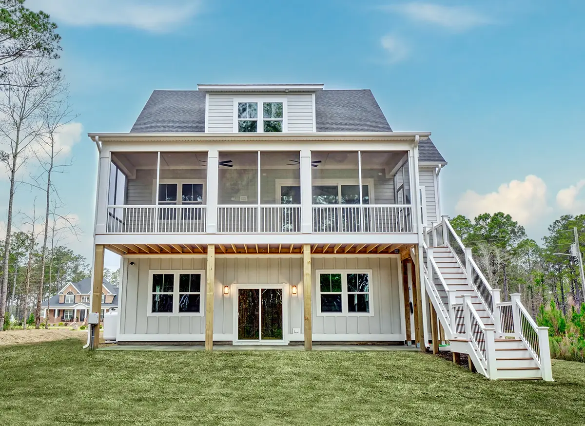 3-Story House Plan 2215 ft²: 4 Beds, 2.5 Baths, Open Floor Plan, 4-Car Garage