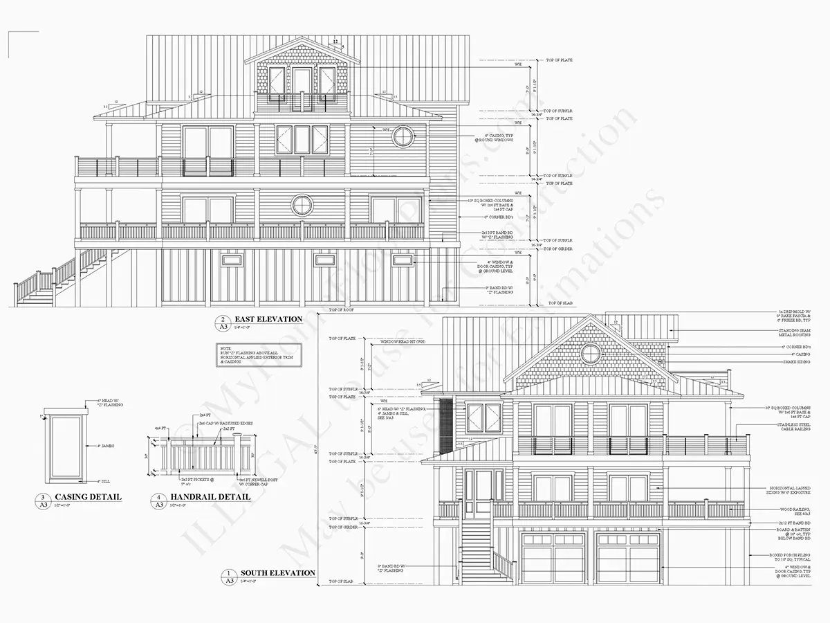 3-Story House Plan 4077 ft²: 3 Beds, Home Office, 4.5 Baths, Open Floor Plan, 2-Car Garage