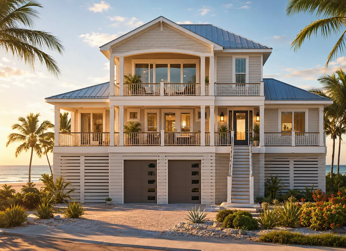 3-Story House Plan 2943 ft²: 5 Beds, Home Office, 4 Baths, Open Floor Plan, 2-Car Garage