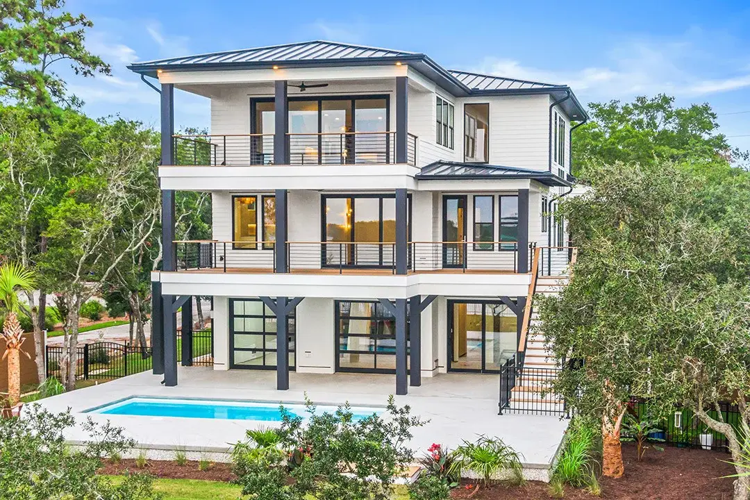 3-Story House Plan 3001 ft²: 4 Beds, Home Office, 4.5 Baths, Open Floor Plan, 4-Car Garage