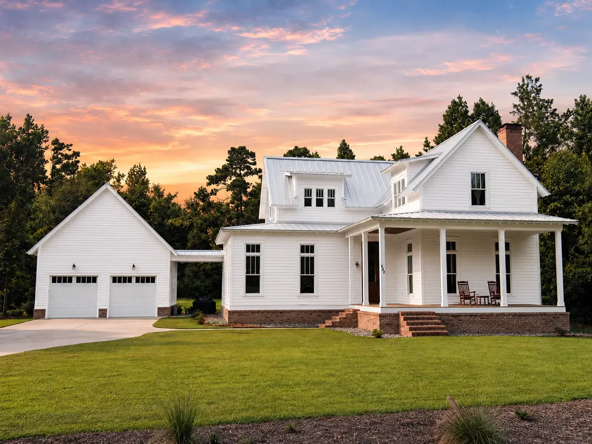 2-Story House Plan 2964 ft²: 3 Beds, Home Office, 4 Baths, Open Floor Plan, 2-Car Garage