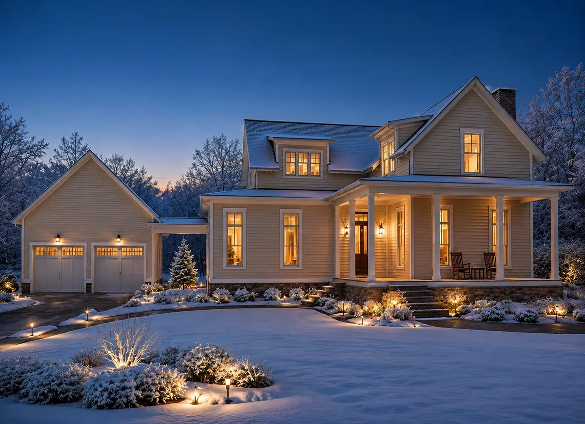 2-Story House Plan 2964 ft²: 3 Beds, Home Office, 4 Baths, Open Floor Plan, 2-Car Garage