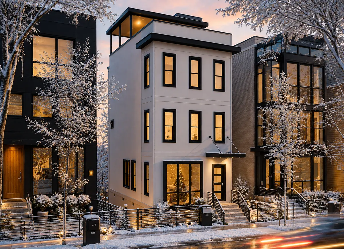 3-Story House Plan 2155 ft²: 3 Beds, Home Office, 2.5 Baths, Open Floor Plan, without Garage