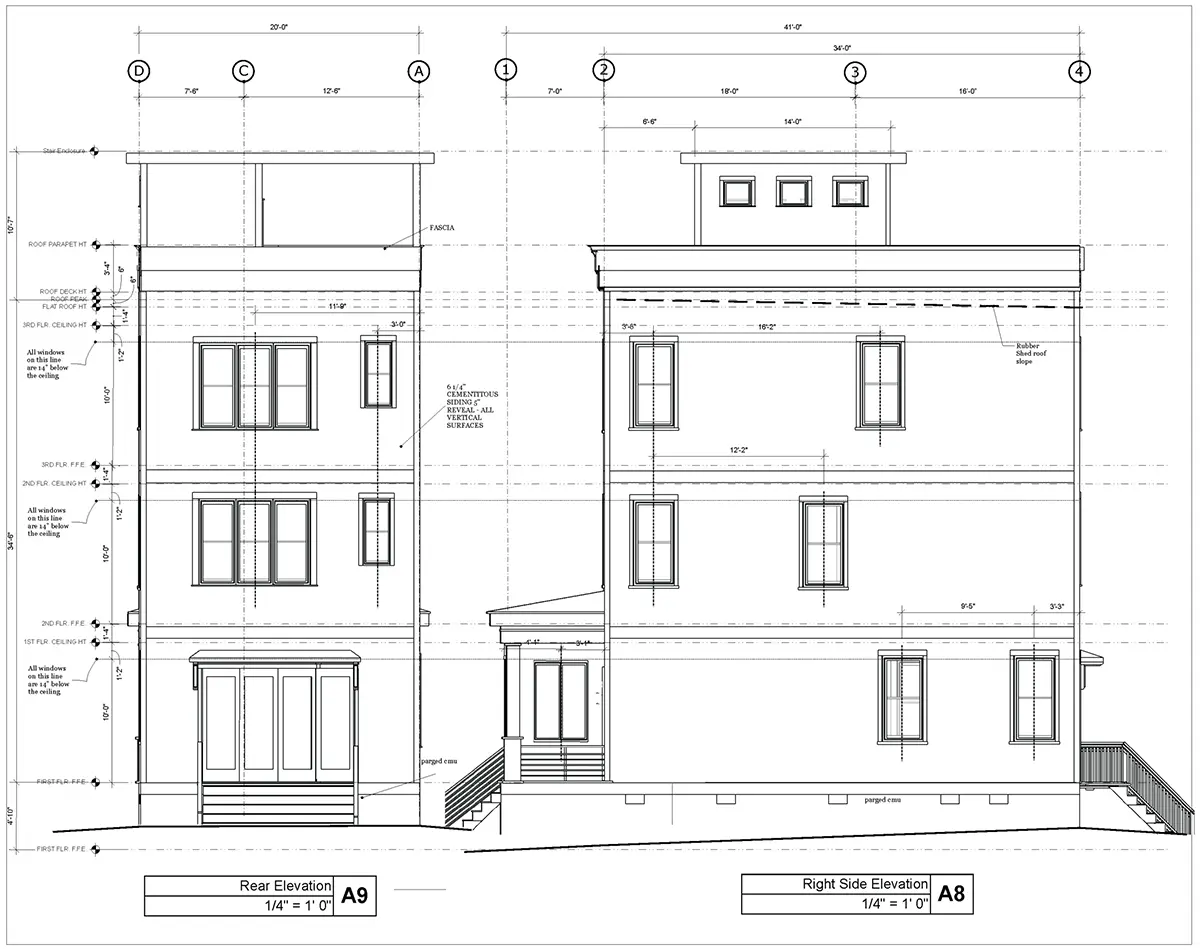 3-Story House Plan 2248 ft²: 3 Beds, Home Office, 3 Baths, Open Floor Plan, without Garage
