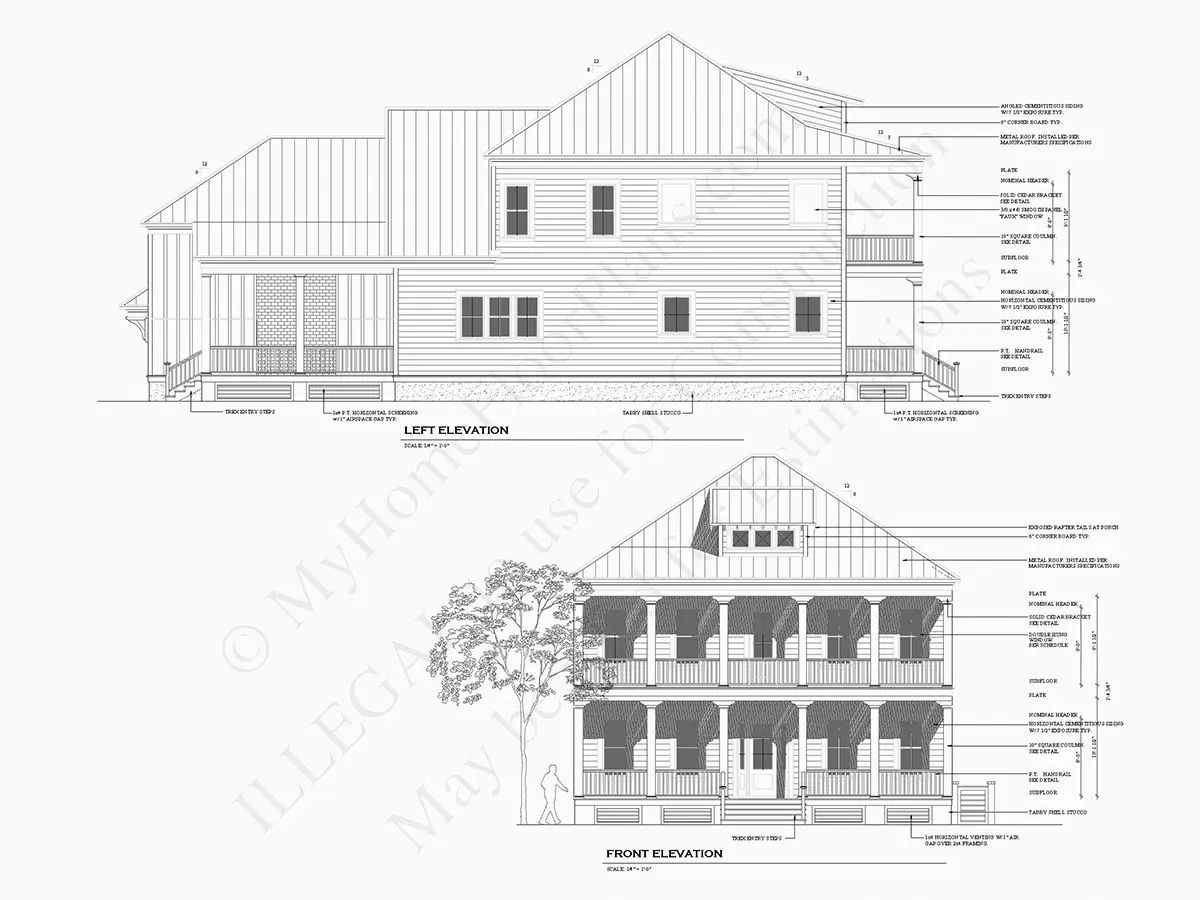 2-Story House Plan 3559 ft²: 3 Beds, 3.5 Baths, 2-Car Garage