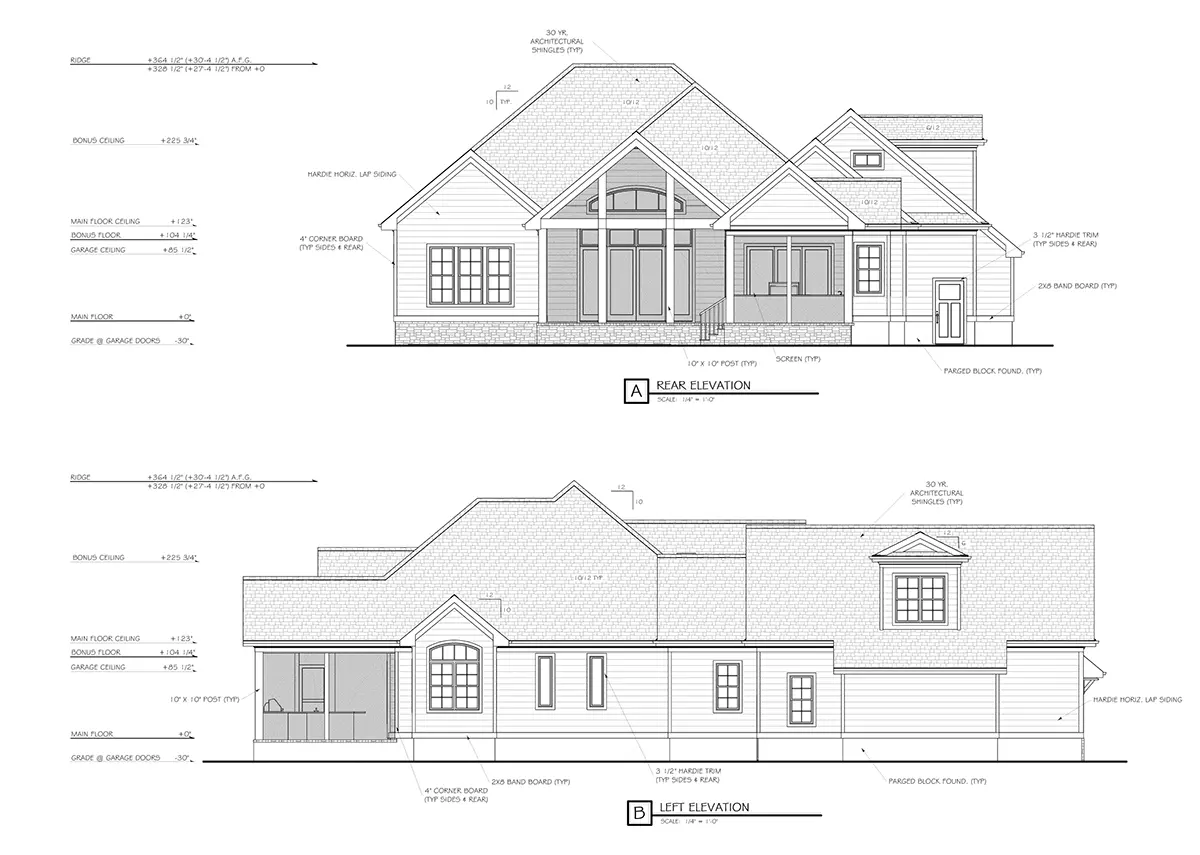 1.5-Story House Plan 2709 ft²: 2 Beds, Home Office, 4 Baths, Open Floor Plan, 2-Car Garage