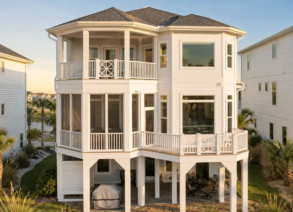3-Story House Plan 3821 ft²: 4 Beds, Home Office, 4 Baths, Open Floor Plan, 2-Car Garage