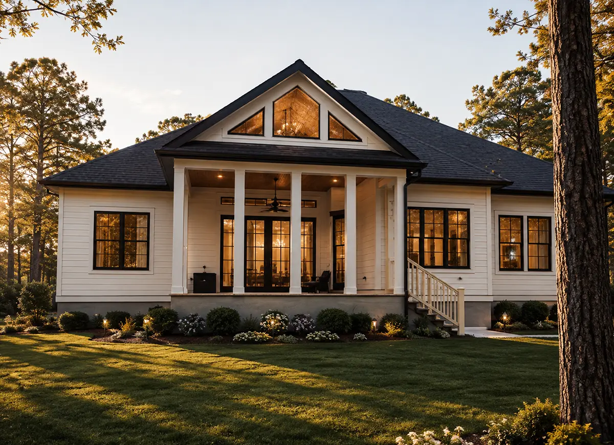 1.5-Story House Plan 2905 ft²: 3 Beds, Home Office, 3.5 Baths, Open Floor Plan, 2-Car Garage