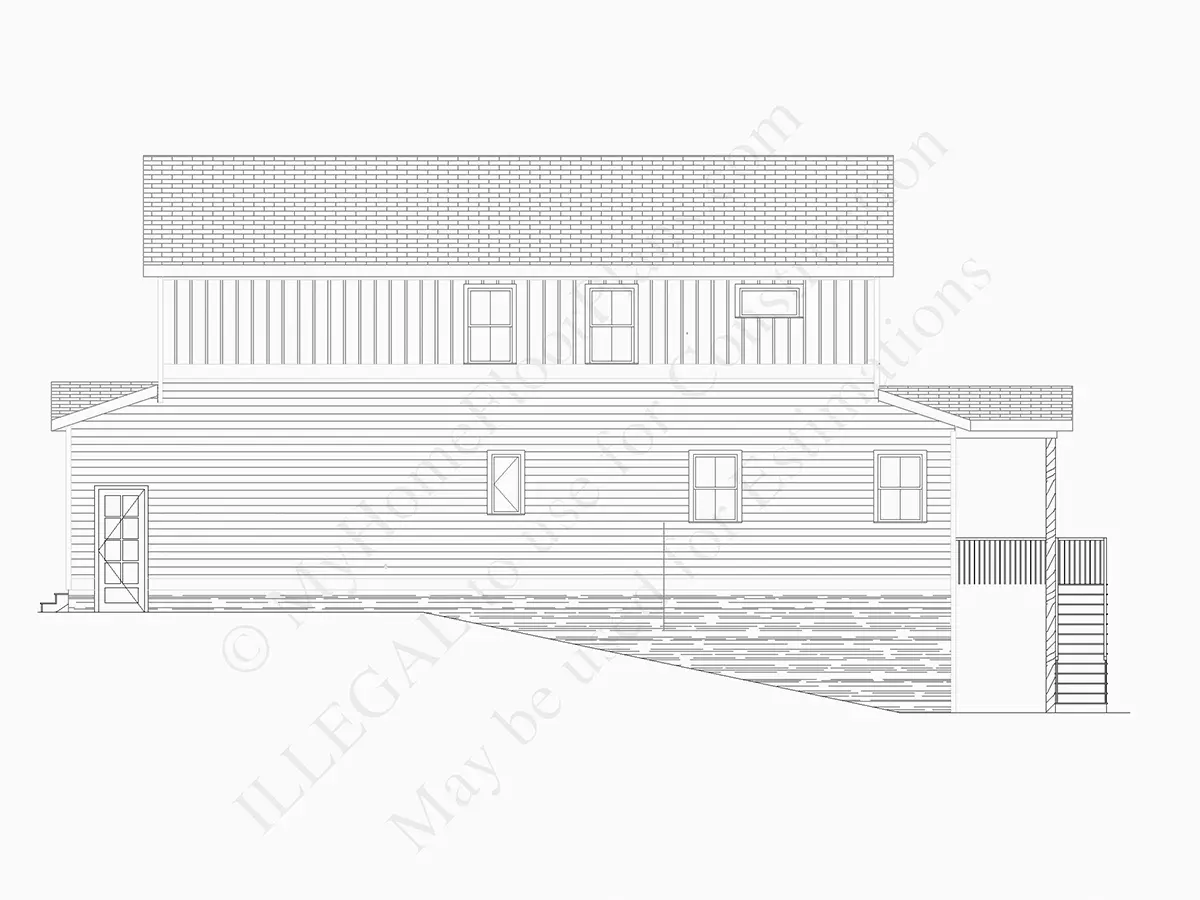 2-Story House Plan with Basement 2082 ft²: 4 Beds, Home Office, 3.5 Baths, Open Floor Plan, 1-Car Garage
