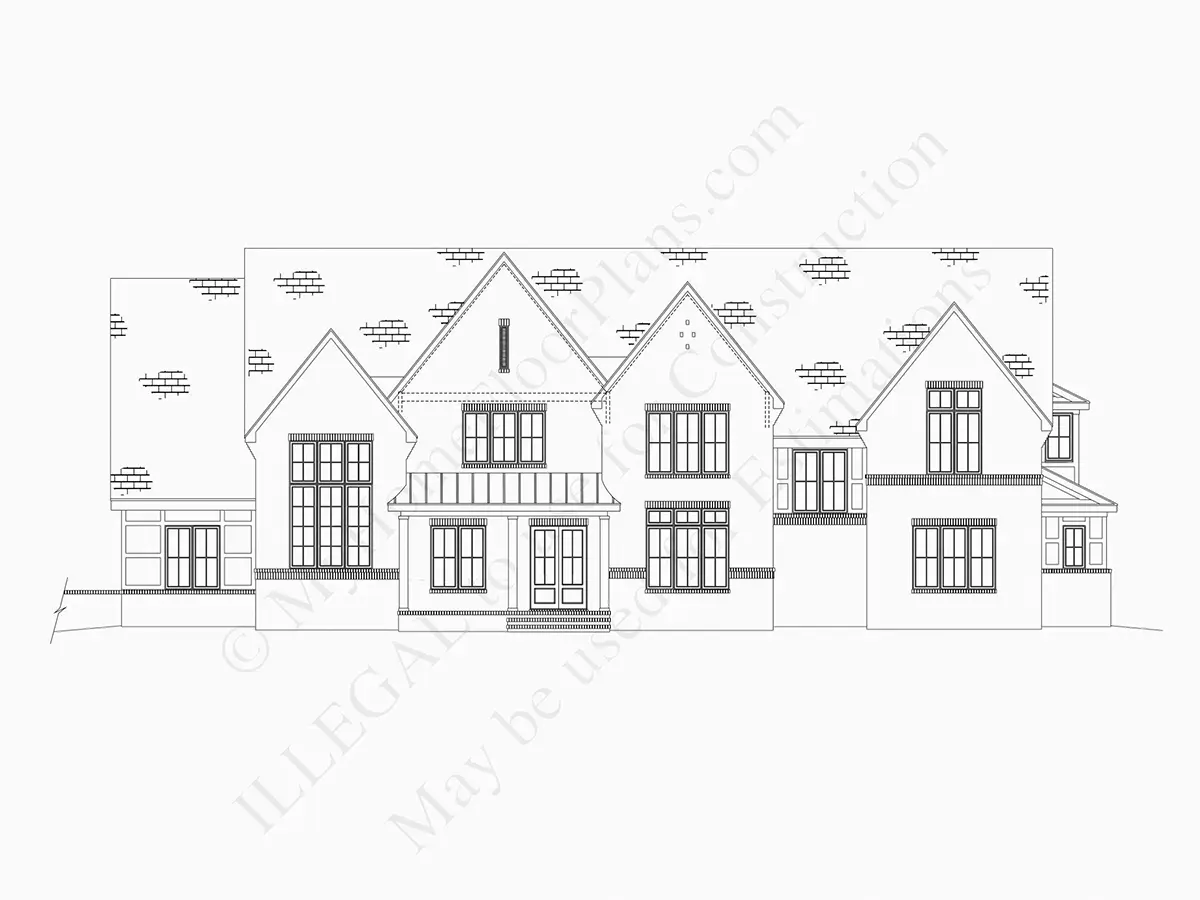 2-Story House Plan with Basement 6800 ft²: 5 Beds, Home Office, 5.5 Baths, Open Floor Plan, 3-Car Garage
