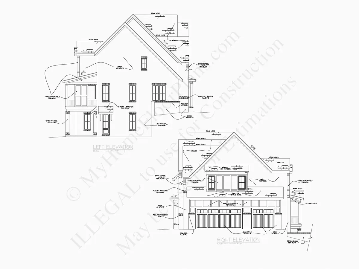 2-Story House Plan with Basement 6800 ft²: 5 Beds, Home Office, 5.5 Baths, Open Floor Plan, 3-Car Garage