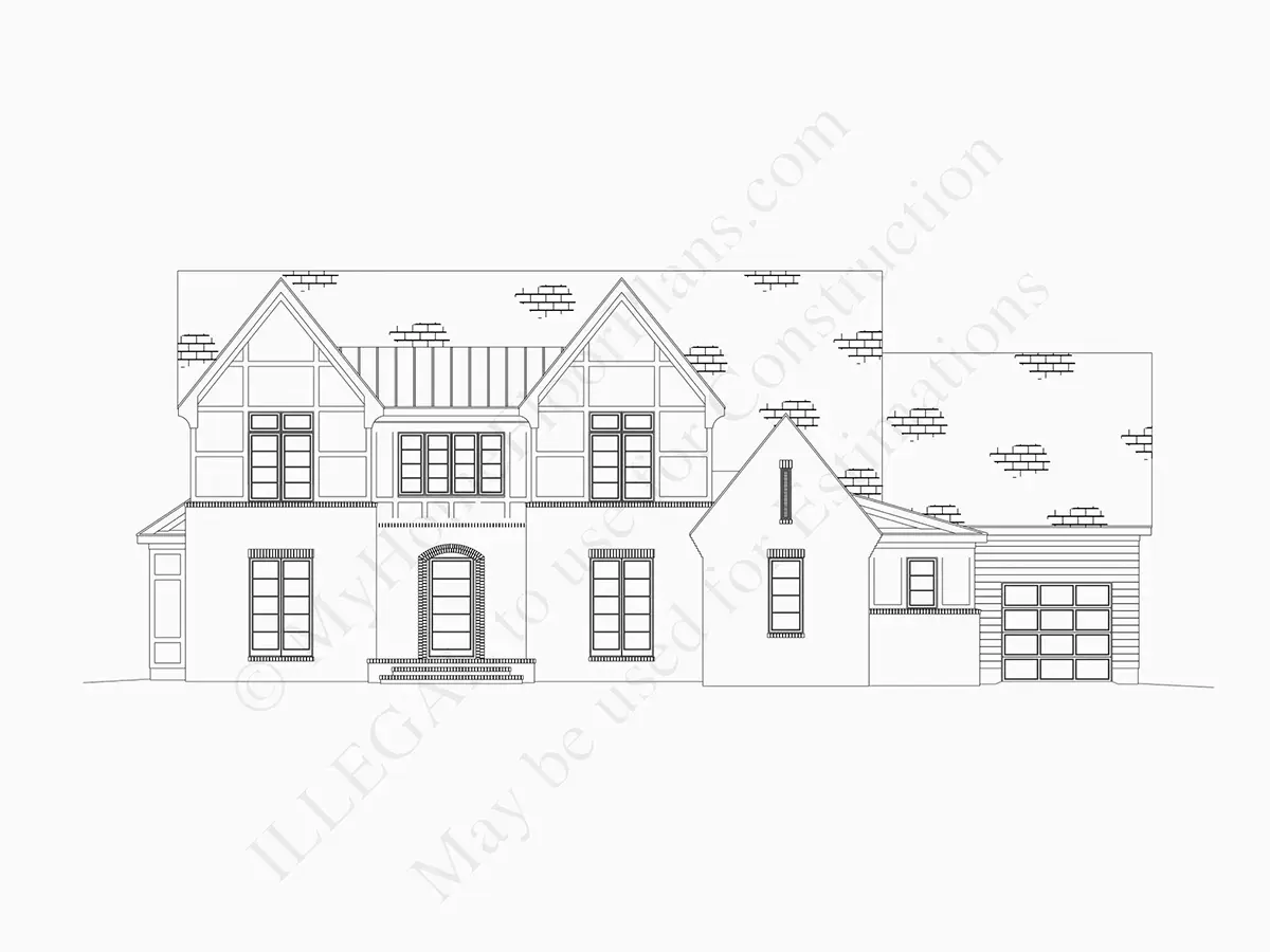 2-Story House Plan 4101 ft²: 4 Beds, 4.5 Baths, Open Floor Plan, 3-Car Garage