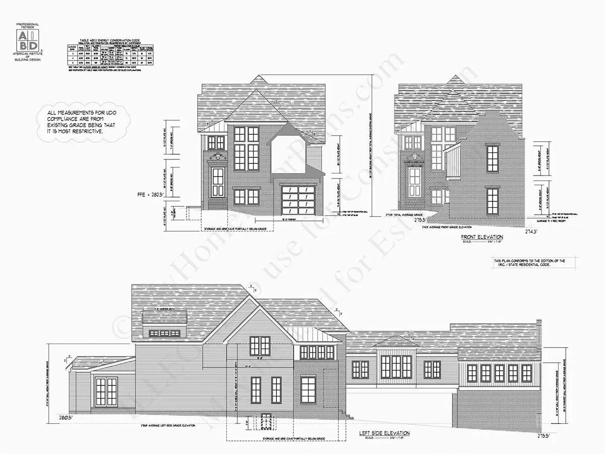 2-Story House Plan with Basement 4452 ft²: 4 Beds, Home Office, 5.5 Baths, Open Floor Plan, 2-Car Garage