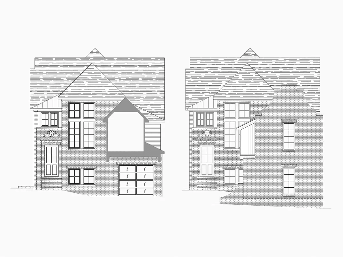 2-Story House Plan with Basement 4452 ft²: 4 Beds, Home Office, 5.5 Baths, Open Floor Plan, 2-Car Garage