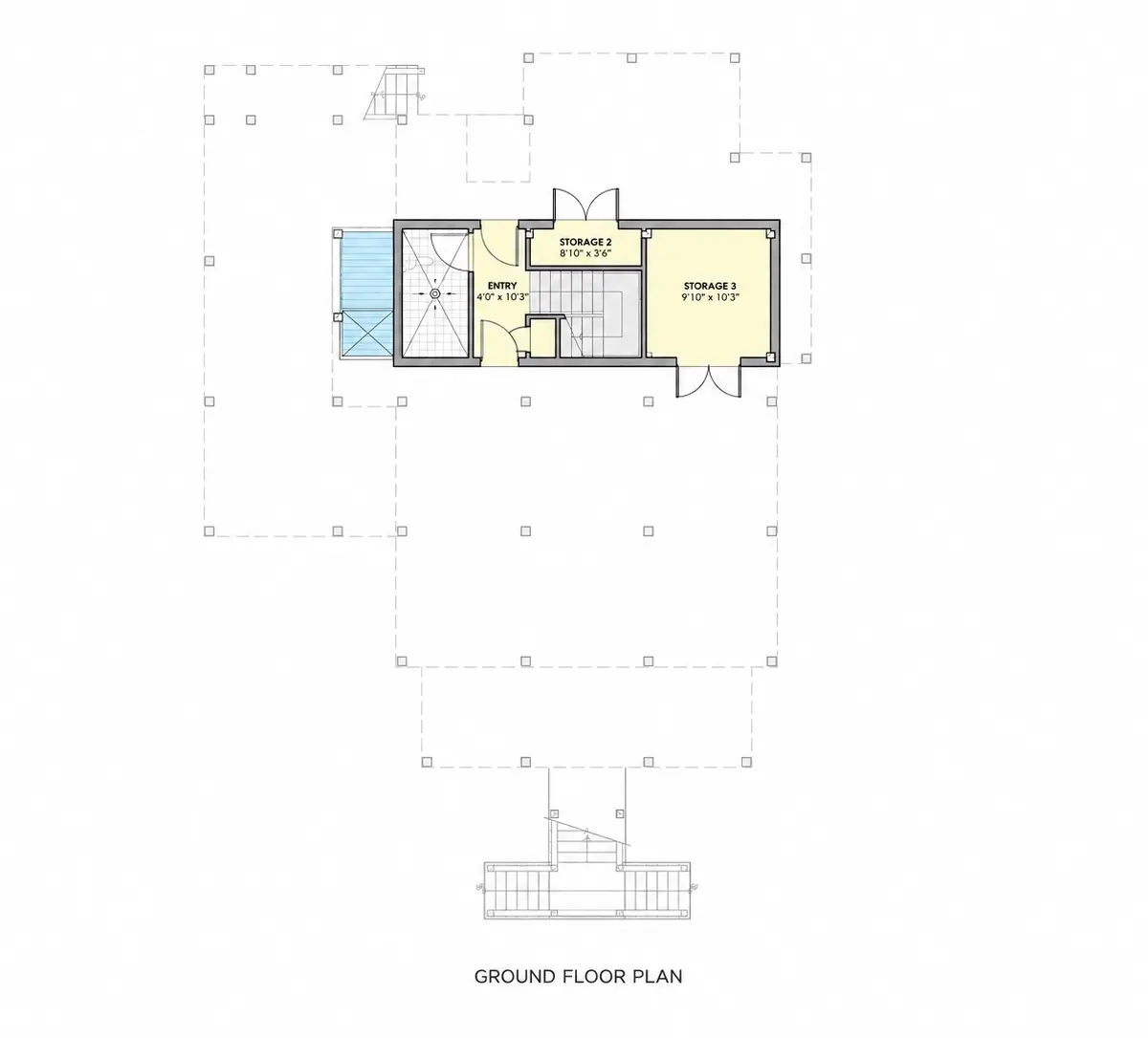 Basement 26 – 3-Story House Plan 2197 ft²: 3 Beds, 3 Baths, without Garage — 44908R