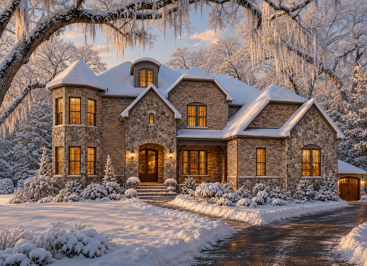 Main Images 2 – 3-Story House Plan 5355 ft²: 5 Beds, Home Office, 5.5 Baths, 3-Car Garage — 85576R