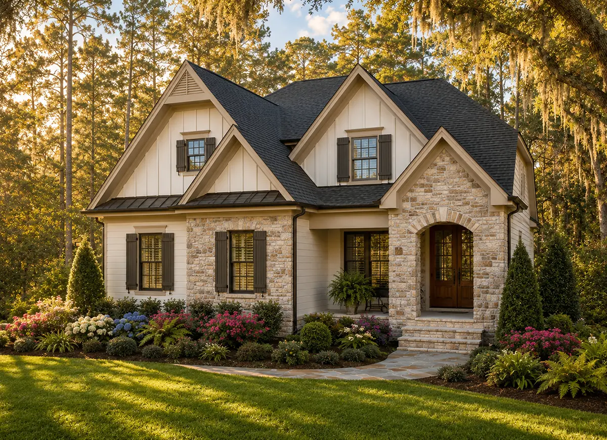 Main Images 4 – 2-Story House Plan 3422 ft²: 5 Beds, 3.5 Baths, Open Floor Plan, 2-Car Garage — 70890R