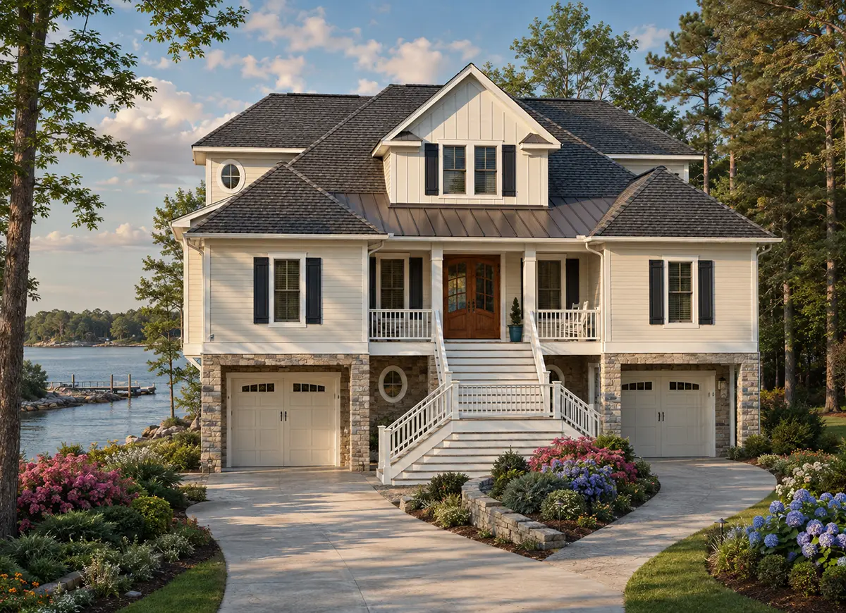 Main Images 2 – 3-Story House Plan 4670 ft²: 4 Beds, Home Office, 3.5 Baths, Open Floor Plan, 2-Car Garage — 92833R