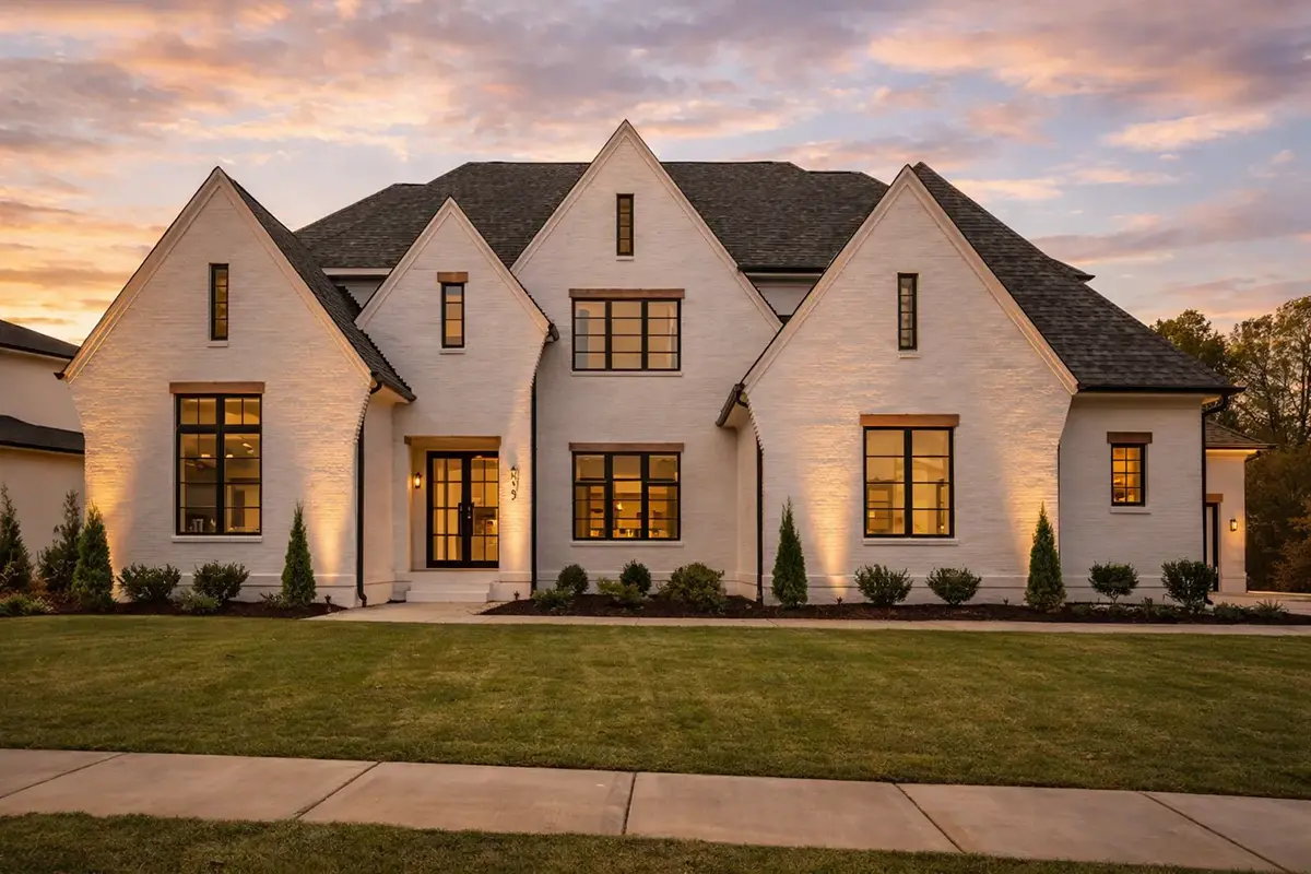 Main Images 4 – 2-Story House Plan with Basement 6450 ft²: 6 Beds, Home Office, 6.5 Baths, Open Floor Plan, 3-Car Garage — 36963R