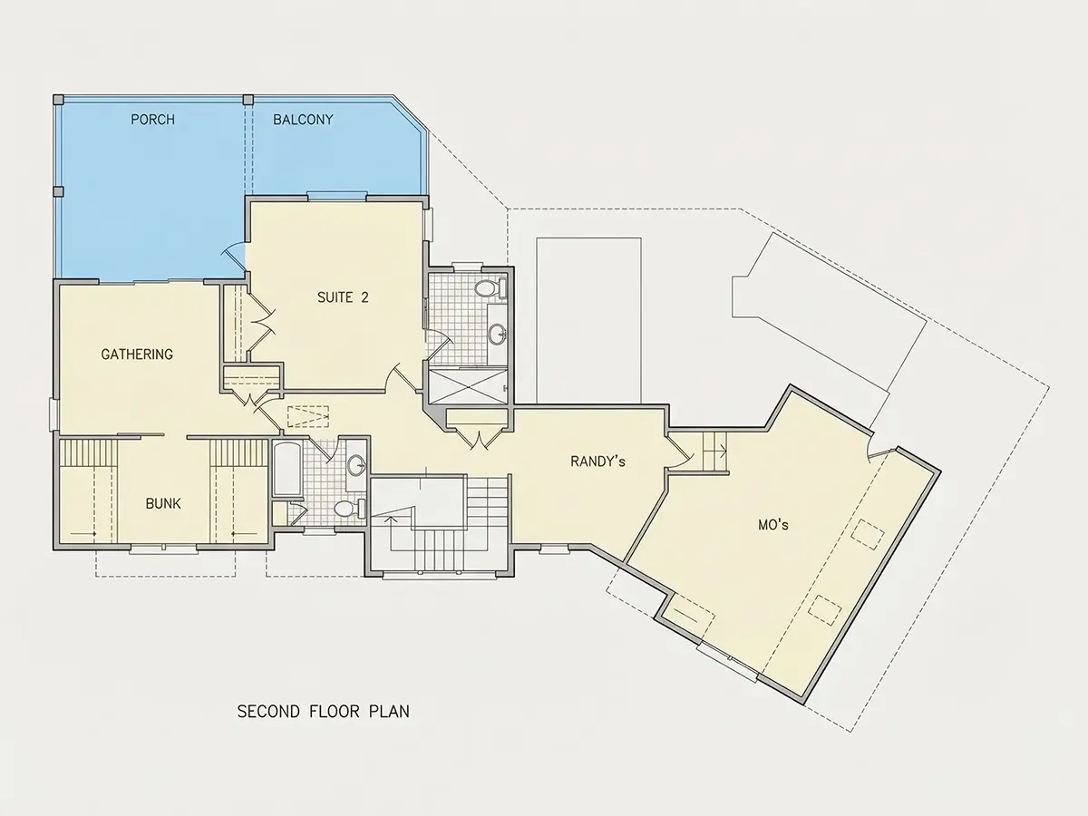 Second Floor 9 – More House Plan 4057 ft²: 3 Beds, 3.5 Baths, 3-Car Garage — 81823R