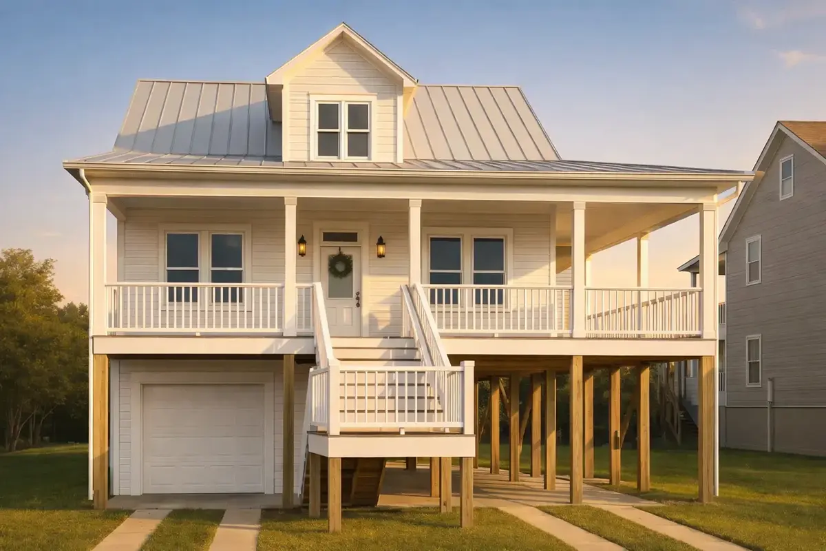 Main Images 2 – 3-Story House Plan 1704 ft²: 3 Beds, Home Office, 2 Baths, Open Floor Plan, 2-Car Garage — 92700R
