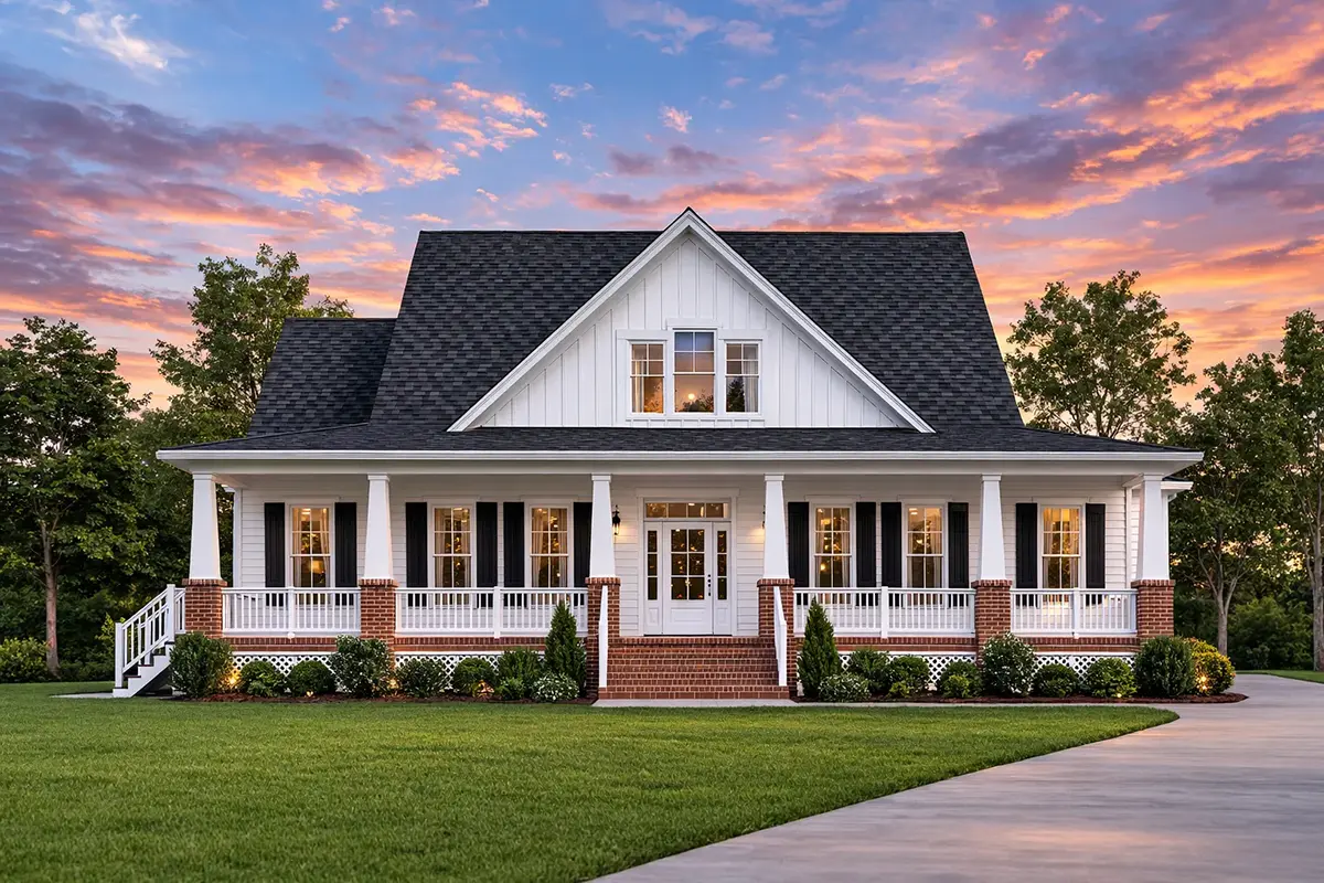 Main Images 2 – 1.5-Story House Plan 2506 ft²: 3 Beds, 2.5 Baths, Open Floor Plan, without Garage — 78316R