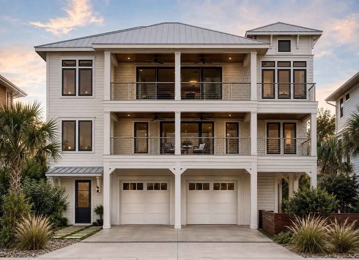 Main Images 2 – 3-Story House Plan 3315 ft²: 4 Beds, 4.5 Baths, Open Floor Plan, 2-Car Garage — 90946R