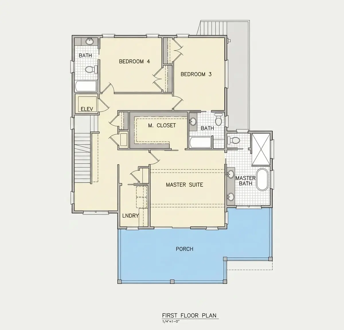 Main Floor 10 – 3-Story House Plan 3315 ft²: 4 Beds, 4.5 Baths, Open Floor Plan, 2-Car Garage — 90946R