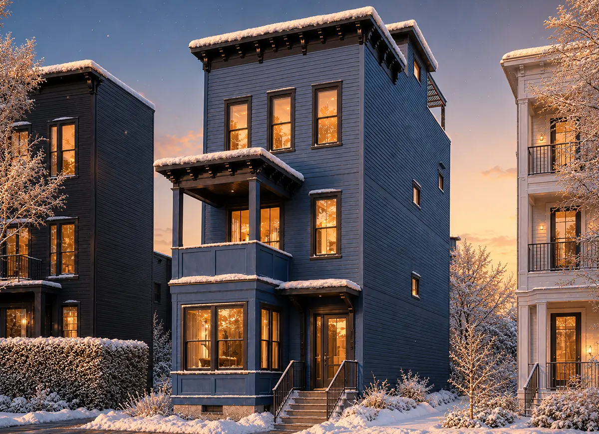 Main Images 4 – 3-Story House Plan 1700 ft²: 3 Beds, 2.5 Baths, Open Floor Plan, without Garage — 46831R