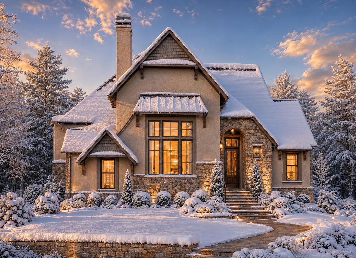Main Images 3 – 1.5-Story House Plan 1890 ft²: 3 Beds, Home Office, 3.5 Baths, Open Floor Plan, 2-Car Garage — 91640R
