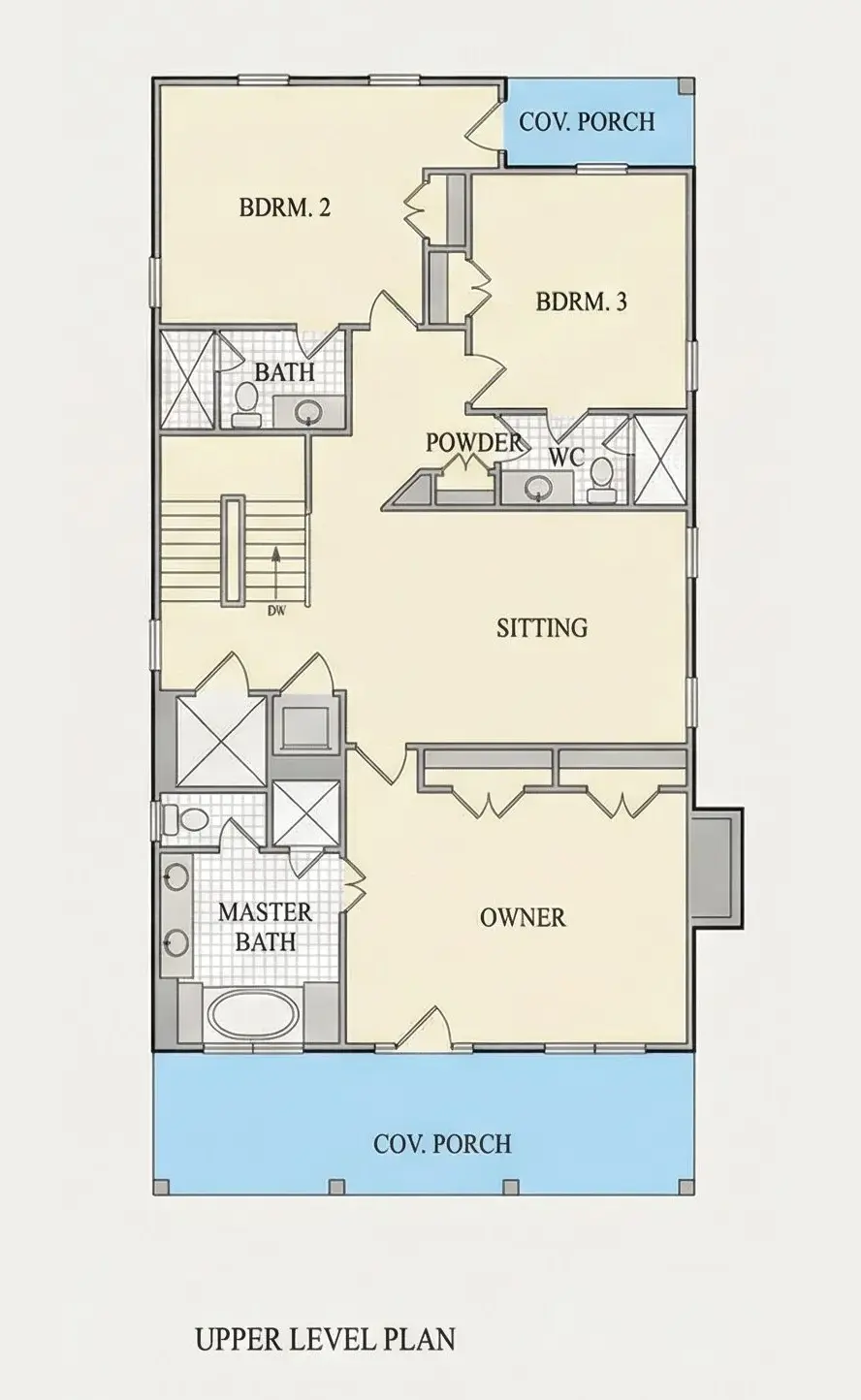 Second Floor 12 – 3-Story House Plan 3877 ft²: 6 Beds, 5 Baths, Open Floor Plan, 2-Car Garage — 57962R