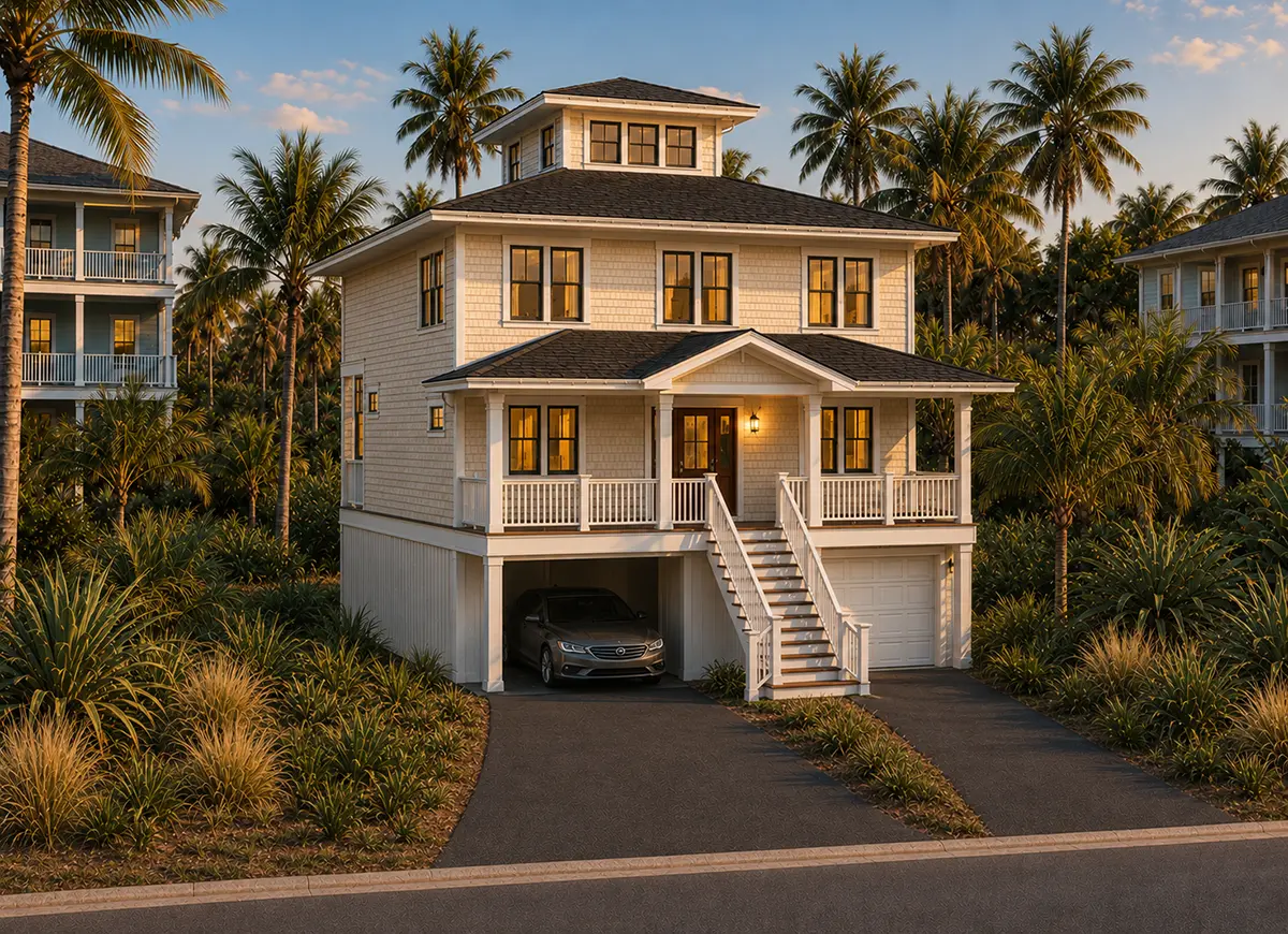 Main Images 2 – 3-Story House Plan 2722 ft²: 4 Beds, 3.5 Baths, Open Floor Plan, without Garage — 32819R