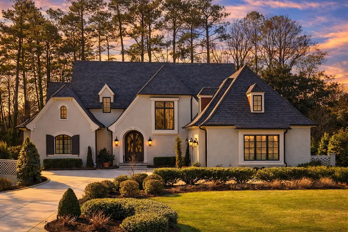 Main Images 4 – 1.5-Story House Plan with Basement 4547 ft²: 3 Beds, Home Office, 4 Baths, Open Floor Plan, 3-Car Garage — 77707R