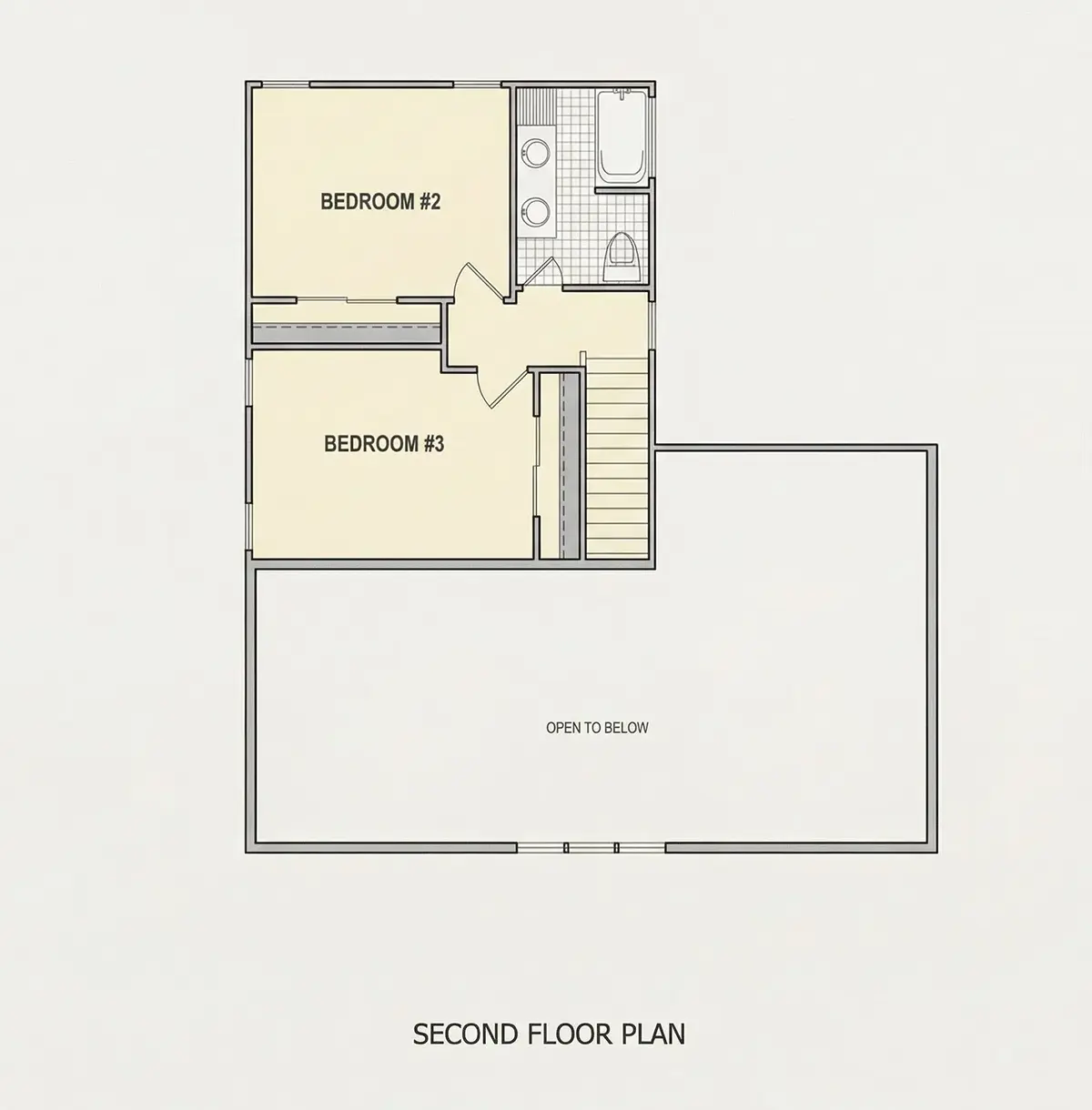 Second Floor 7 – 1.5-Story House Plan 1744 ft²: 3 Beds, 2.5 Baths, Open Floor Plan, without Garage — 92980R