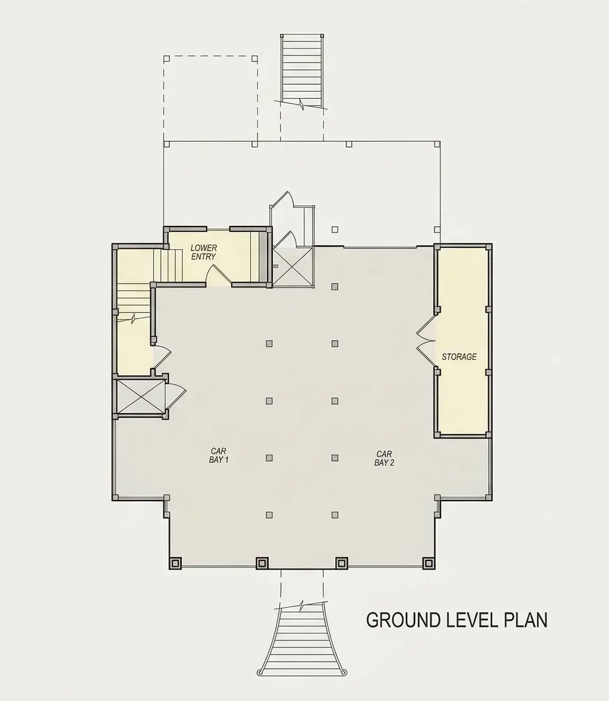 Basement 8 – 3-Story House Plan 2877 ft²: 3 Beds, Home Office, 5 Baths, Open Floor Plan, 4-Car Garage — 73259R