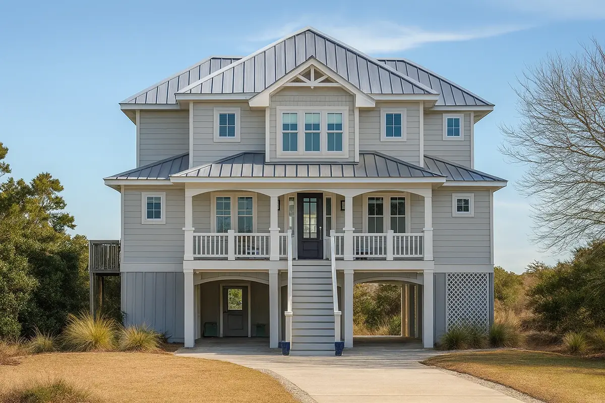Main Images 4 – 3-Story House Plan 2877 ft²: 3 Beds, Home Office, 5 Baths, Open Floor Plan, 4-Car Garage — 73259R