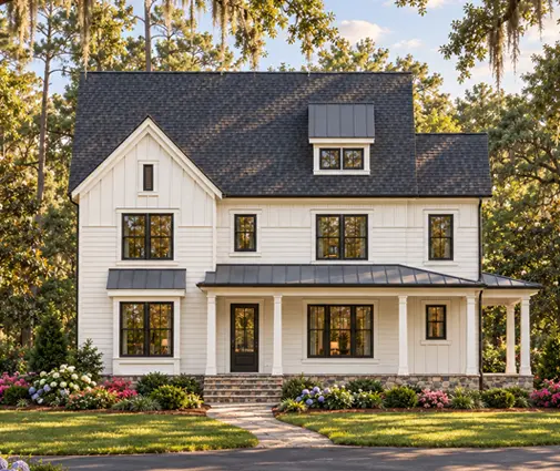 Thumbnail 1 – 2-Story House Plan 1765 ft²: 5 Beds, 4.5 Baths, Open Floor Plan, without Garage — 44546R