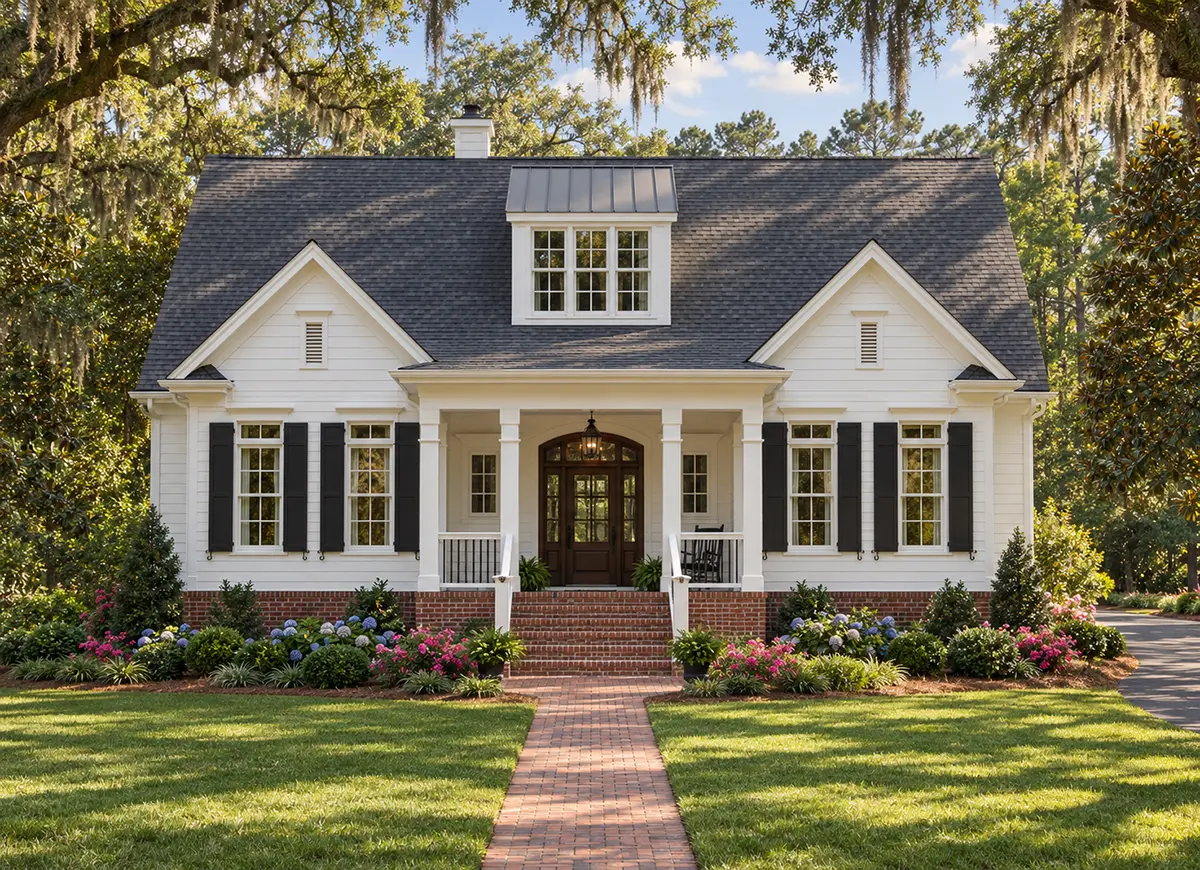 Main Images 2 – 1.5-Story House Plan with Basement 4539 ft²: 4 Beds, Home Office, 5.5 Baths, Open Floor Plan, without Garage — 24814R