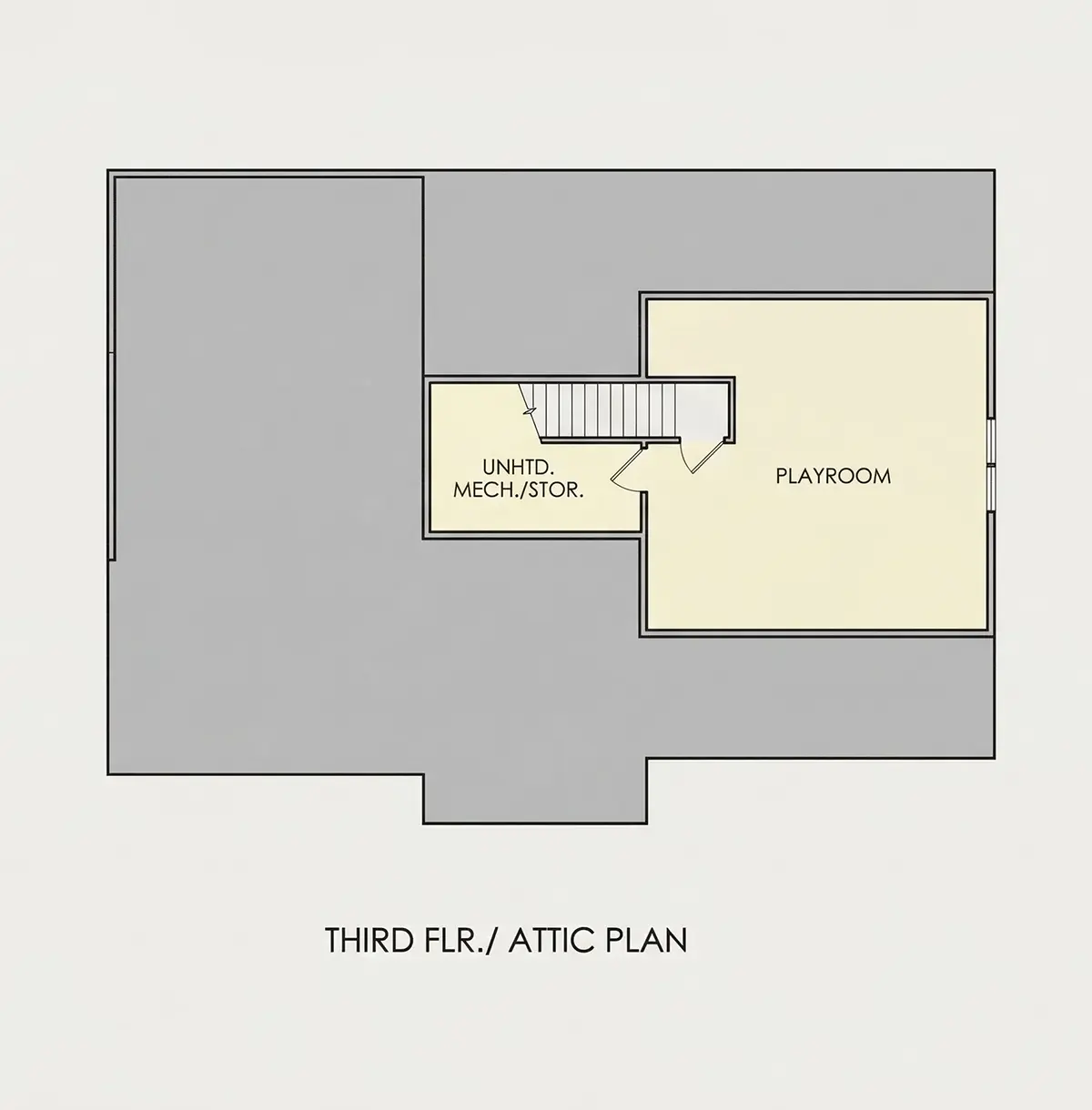Third Floor 24 – 2-Story House Plan 4005 ft²: 4 Beds, Home Office, 5.5 Baths, Open Floor Plan, 3-Car Garage — 76809R