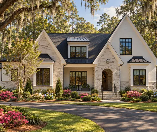 Thumbnail 1 – 1.5-Story House Plan 4620 ft²: 6 Beds, 5.5 Baths, Open Floor Plan, 3-Car Garage — 85530R