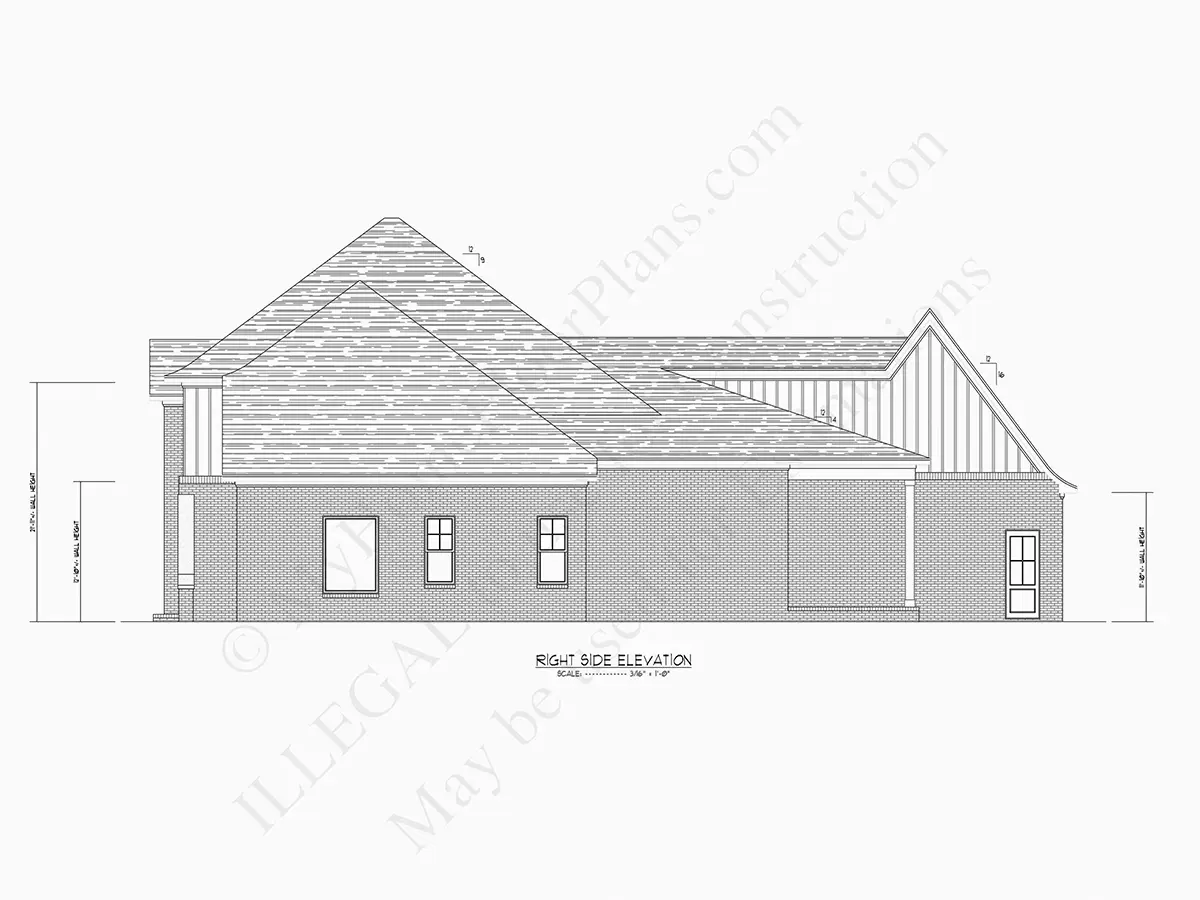 Exterior Elevations 23 – 2-Story House Plan 4658 ft², 4 Beds — 51188R