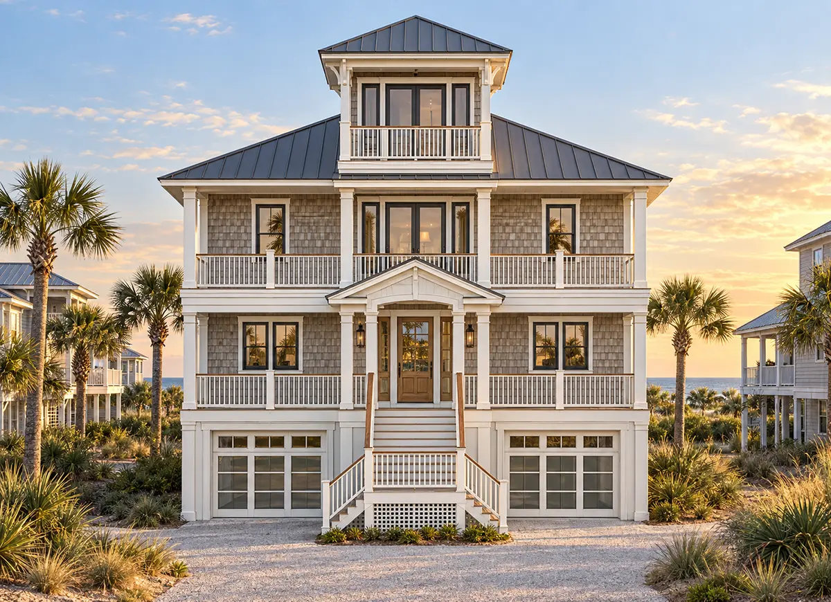 Main Images 2 – 3-Story House Plan 2676 ft², 4 Beds — 53827R