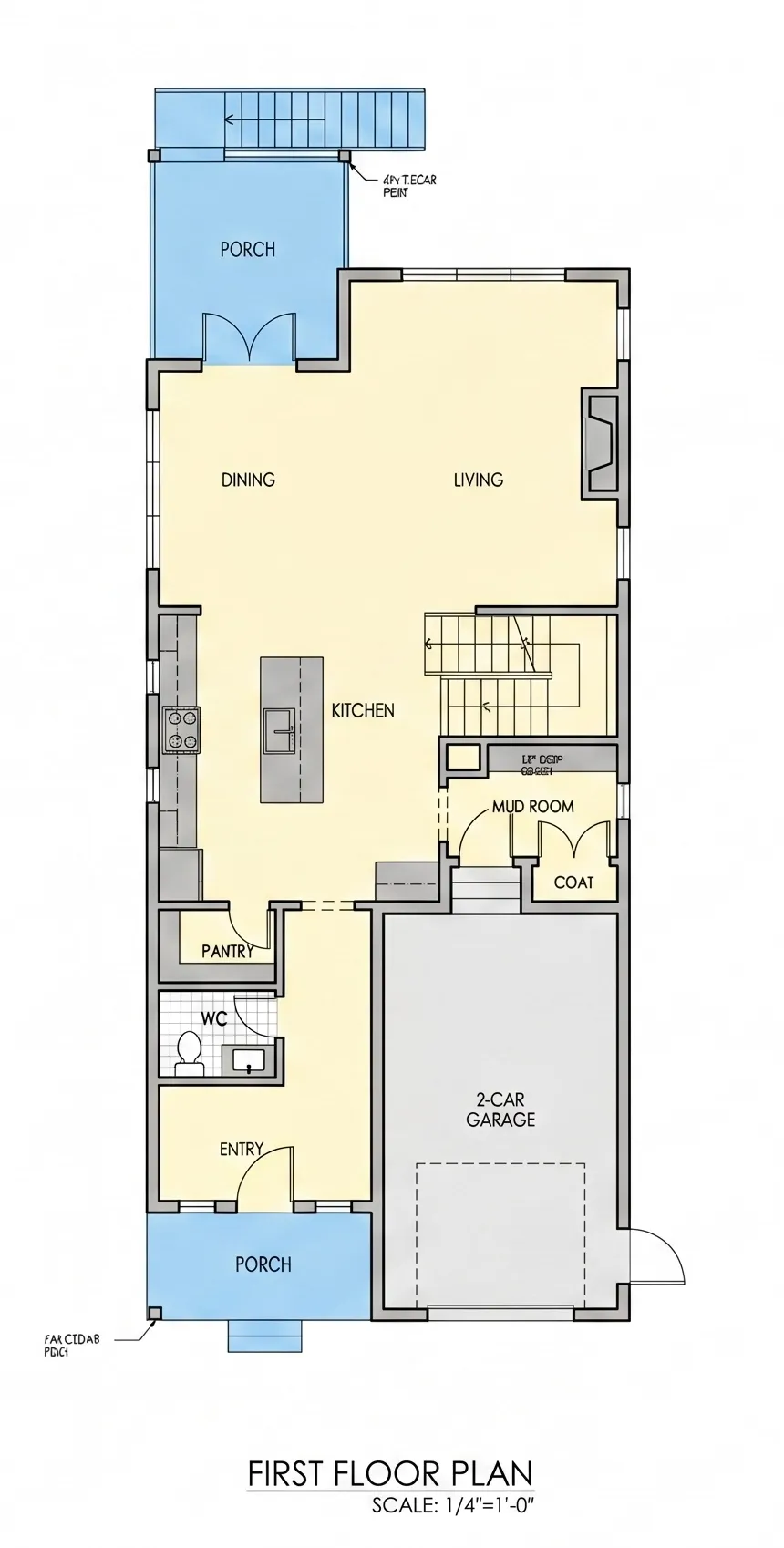 Second Floor 7 – 2-Story House Plan 656 ft²: 3 Beds, 2.5 Baths, 2-Car Garage — 95064R