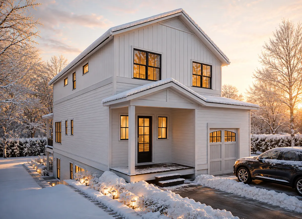 Main Images 3 – 2-Story House Plan 656 ft²: 3 Beds, 2.5 Baths, 2-Car Garage — 95064R