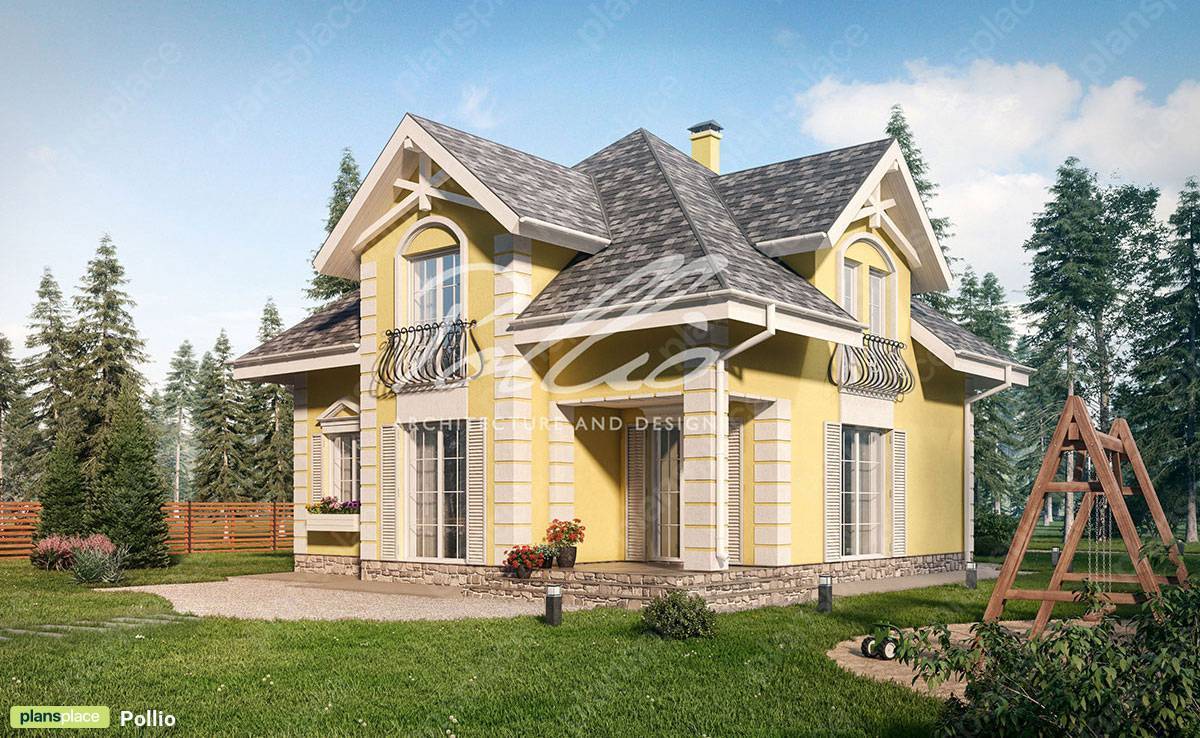 European House Plan with 5 Bedrooms and Fireplace - 58561C - 2