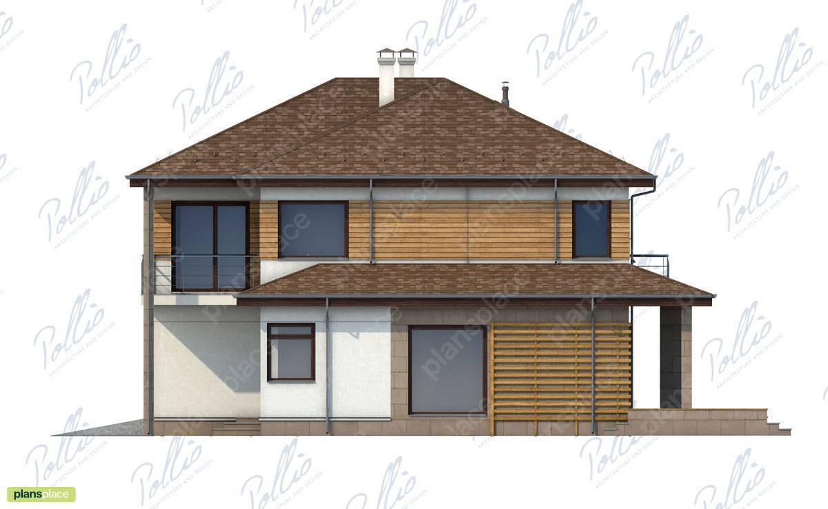 Two Storey European House Plan with 2-Car Garage and 4 Beds - 69642R