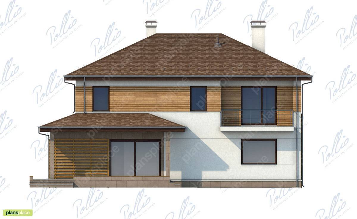 Two Storey European House Plan with 2-Car Garage and 4 Beds - 69642R