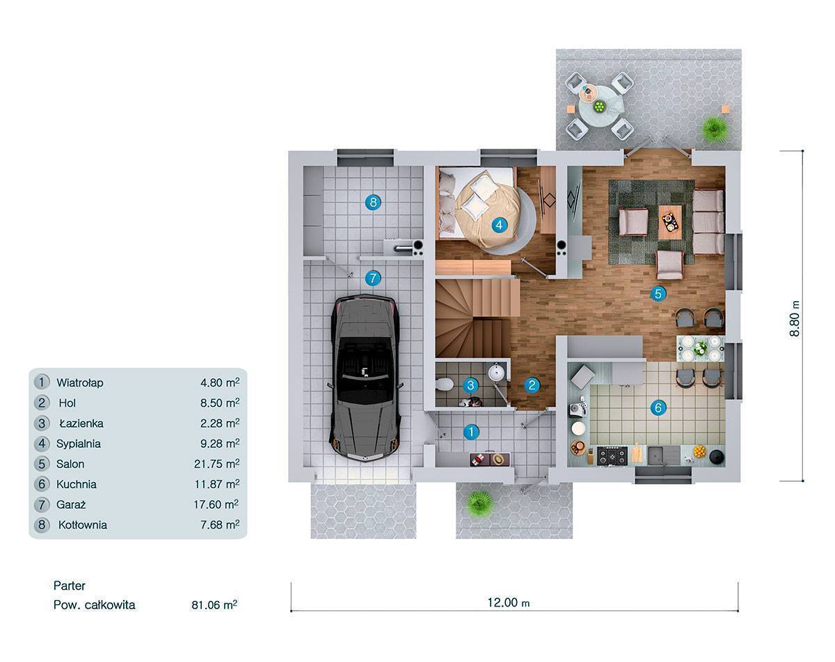 Two Story Gambrel Roof House Plan with 4 Bedrooms - 37849R - 3